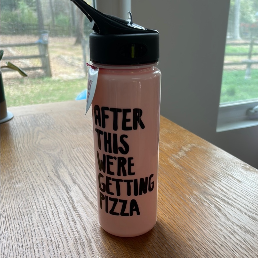 Ban.do Pink Water Bottle with Bold Text